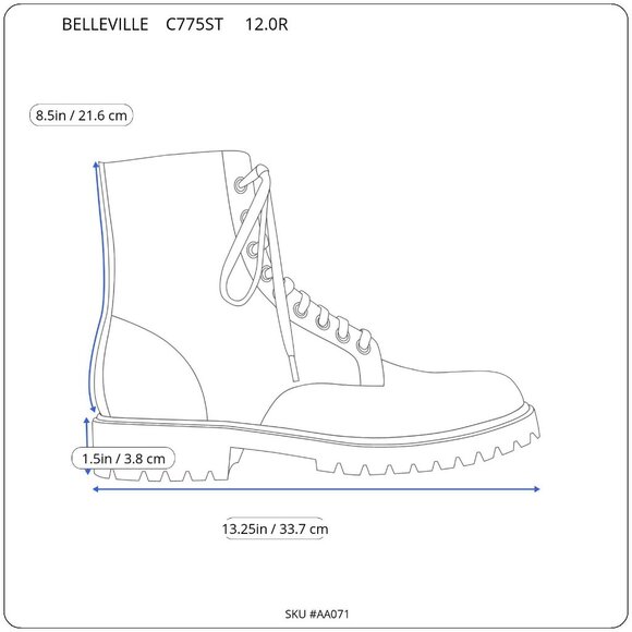 Belleville ST 600g Insulated Waterproof Boot - Mens Coyote 12 Regular C775ST New - Picture 3 of 9